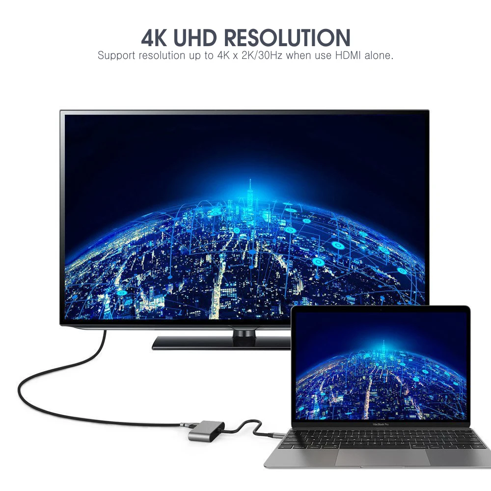 Вотон usb type C концентратор к USB 3,0 HDMI USB концентратор для MacBook Pro Air huawei P30 Samsungs S10 S9 3 порта VGA type C концентратор
