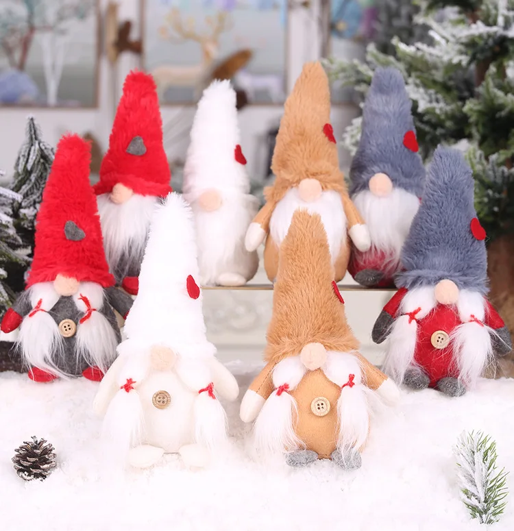 Handmade Swedish Gnome Scandinavian Tomte Yule Santa Nisse Plush Elf Toy Home Decor Table Ornament Christmas Decorations | Игрушки и
