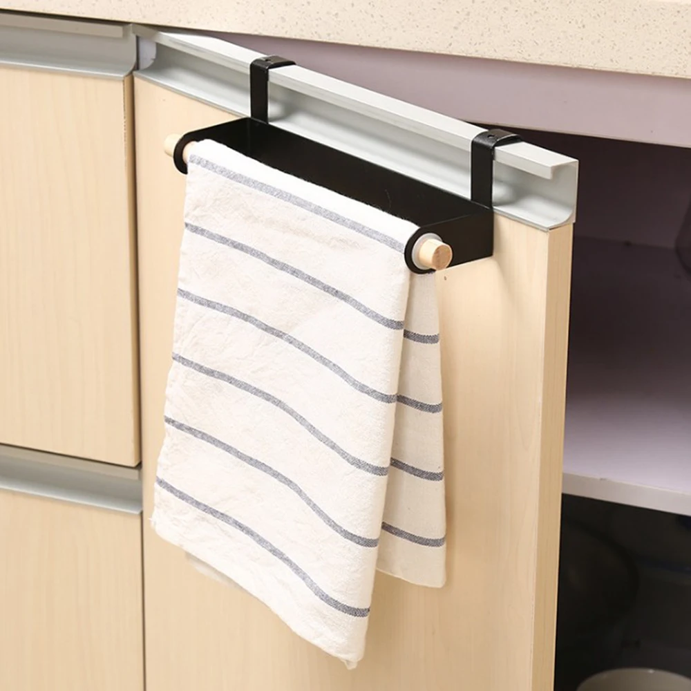 

Kitchen Roll Toilet Paper Towel Holder Rack Under Cabinet Storage Hanger Shelf