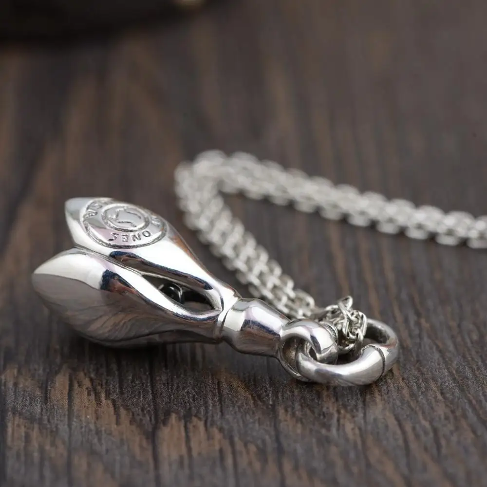 100% Серебро 925 пробы антикварный стиль Орхидея колокольчик ручной кулон