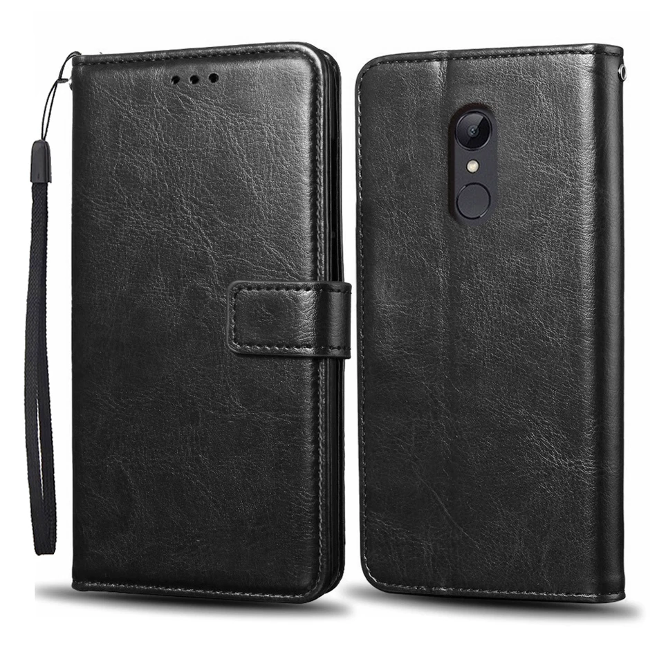Leather Flip Case For Xiaomi Redmi 5 xiomi redmi Plus Silicone Magnetic Wallet Cover Coque Phone Funda | Мобильные телефоны и