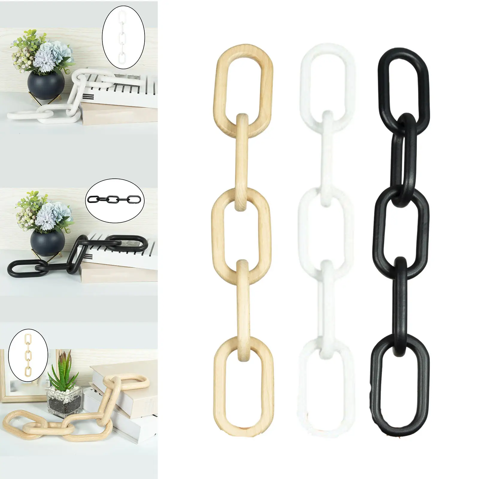 Деревянная цепочка подвесной стол ручной работы с 5 звеньями современный