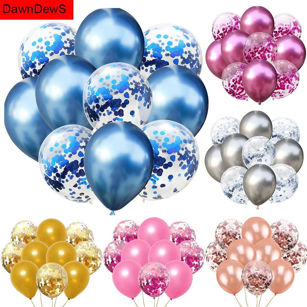 Металлические воздушные шары с конфетти набор из 10 предметов Babyshower Baby Shower Baloons