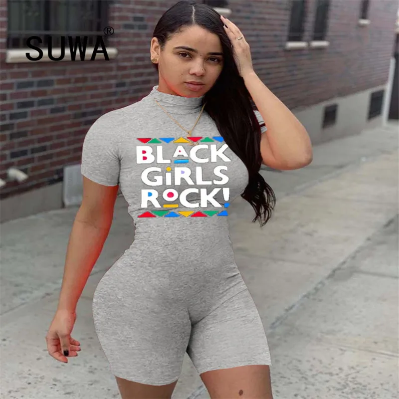 

2020 women fashion simple solid color round neck short sleeve monogram jumpsuits sexy tight night club party playsuits