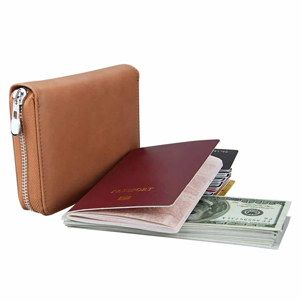 Unisex Multifunction Card Pack Fashion Passport Bag Leather Wallet Purse Case Credit Dollar Price Portomonee Carteria | Багаж и сумки