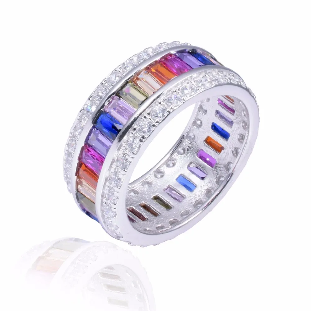 Вечный сапфир рубиновый Перидот кунцит топаз 925 пробы серебро для мужчин t