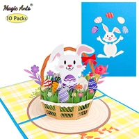 10 pack funny easter pop up cards 3d bunny egg basket greeting card birthday for kids mom dad family