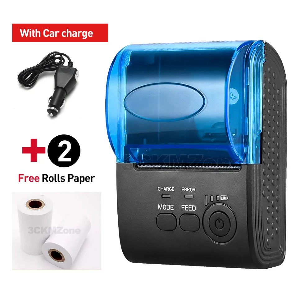 Printer N Car charge Loyverse POS Bluetooth принтер портативный принтер POS чековый принтер Bluetooth Android iOS 58 мм чековый тепловой чековый POS система - Цвет: Printer N Car charge