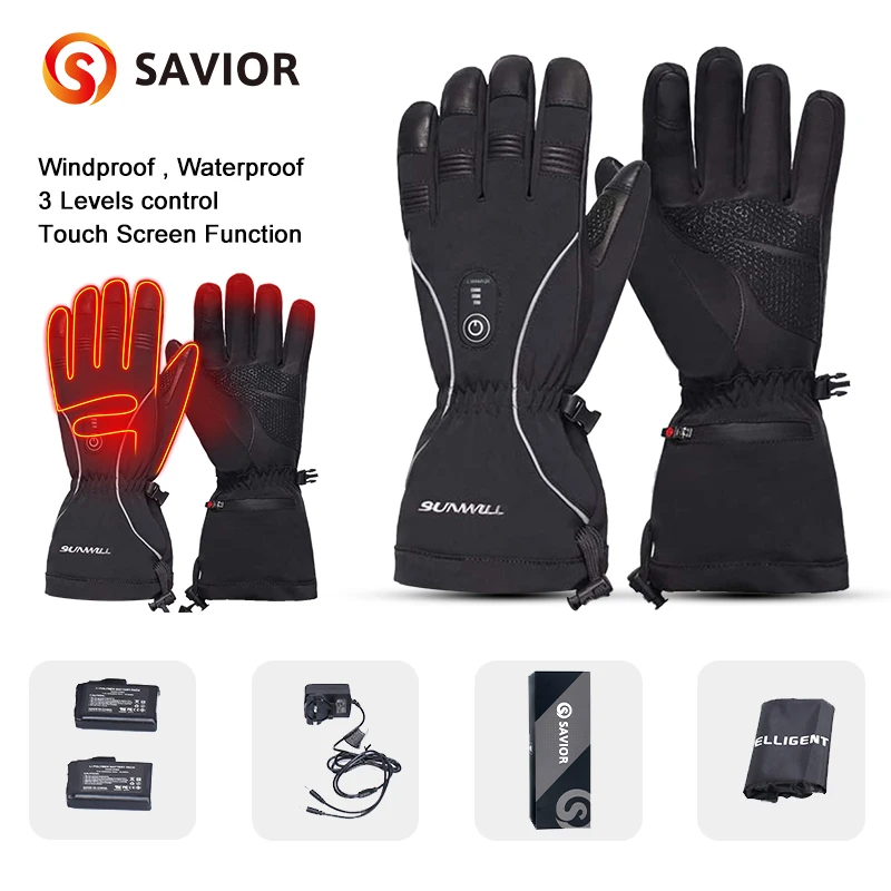 Перчатки с электроподогревом и аккумулятором велосипедные перчатки зимние теплые подогревом для