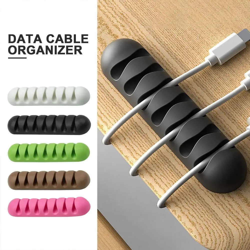 

Silicone Desktop Cable Clips Earphone Wire Management Cable Fixing Clip Silicone Cord Organizer Holder For Wire Management