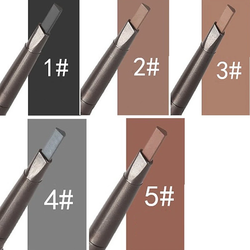 

5 colors hot selling Cosmetics Makeup Double Head Eyebrow Pencil with Brush Waterproof