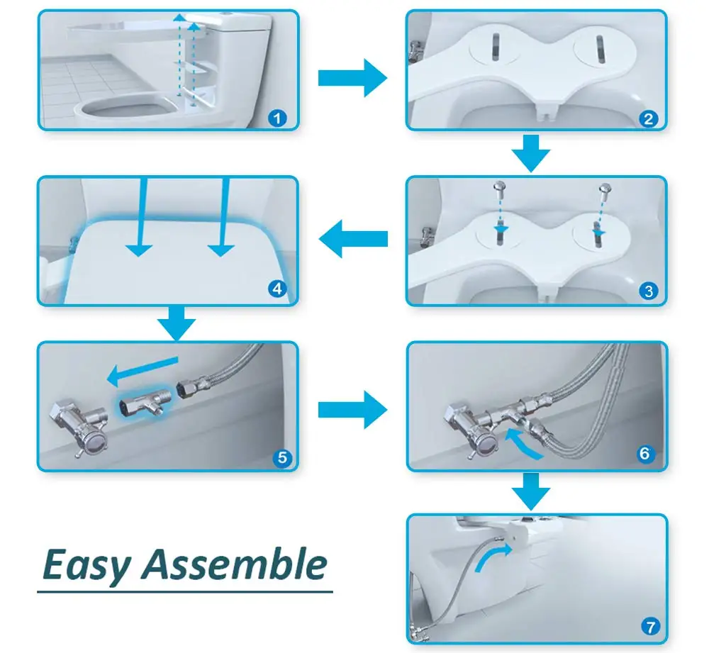 Биде Atalawa AW121 не электрическое биде сиденье для унитаза двойные насадки женской и