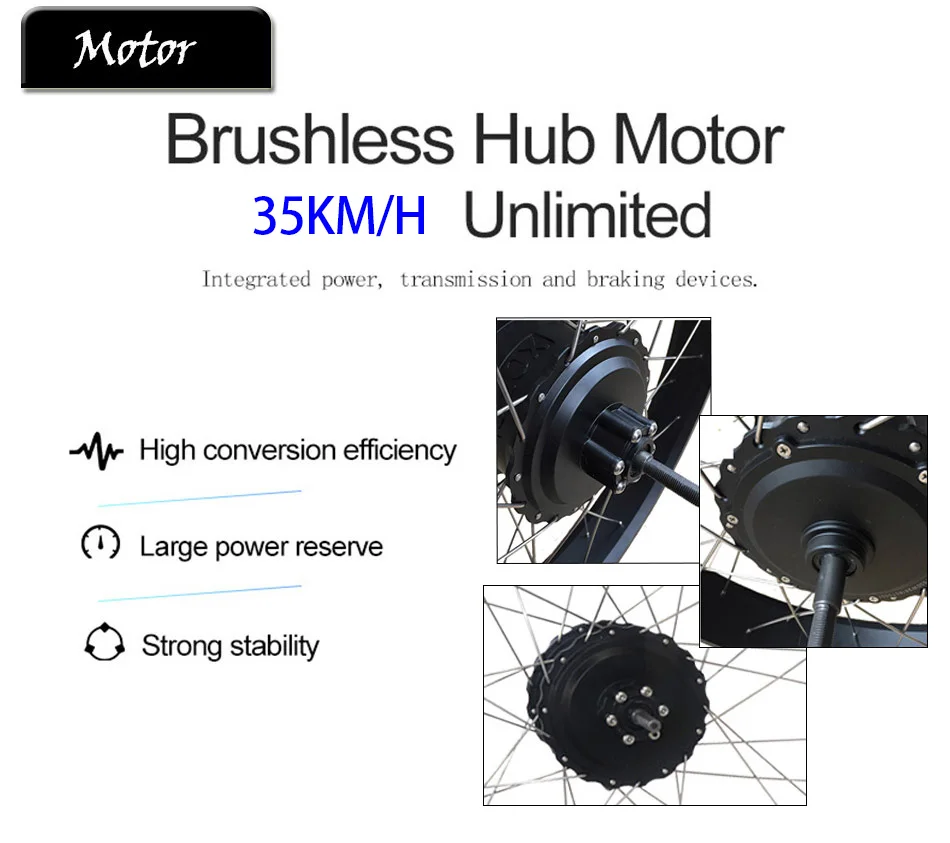 48V1000W Электрический велосипед конверсионный комплект 2" 26" 4. 0fat шины велосипед снег пляж велосипед 48V20AH батарея задний концентратор Мотор колесо для электровелосипеда комплект