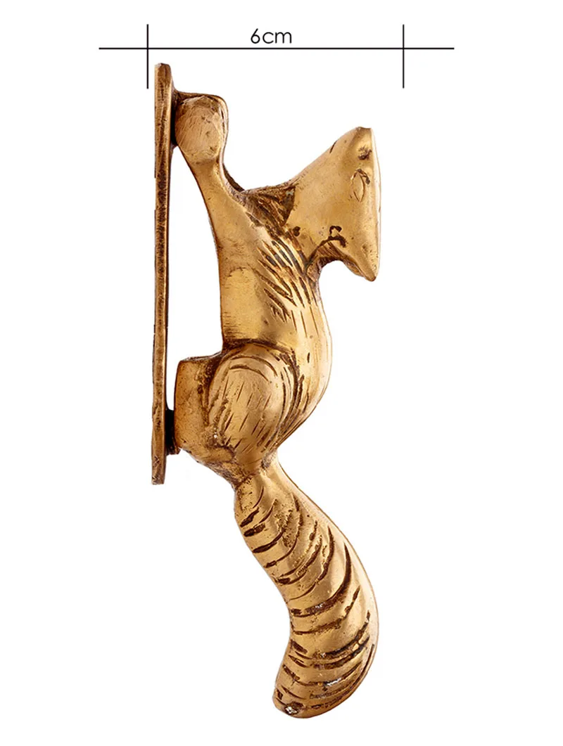 

1 piece Squirrel Handle Brass Hand-made Cabinet Door Handle Bedroom Living Room Door Accessory India Style Free Shipping