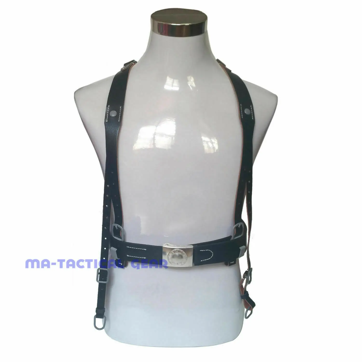 Наружный немецкий Y образный ремень WW2 с ремнем для пистолета кожаный шнур