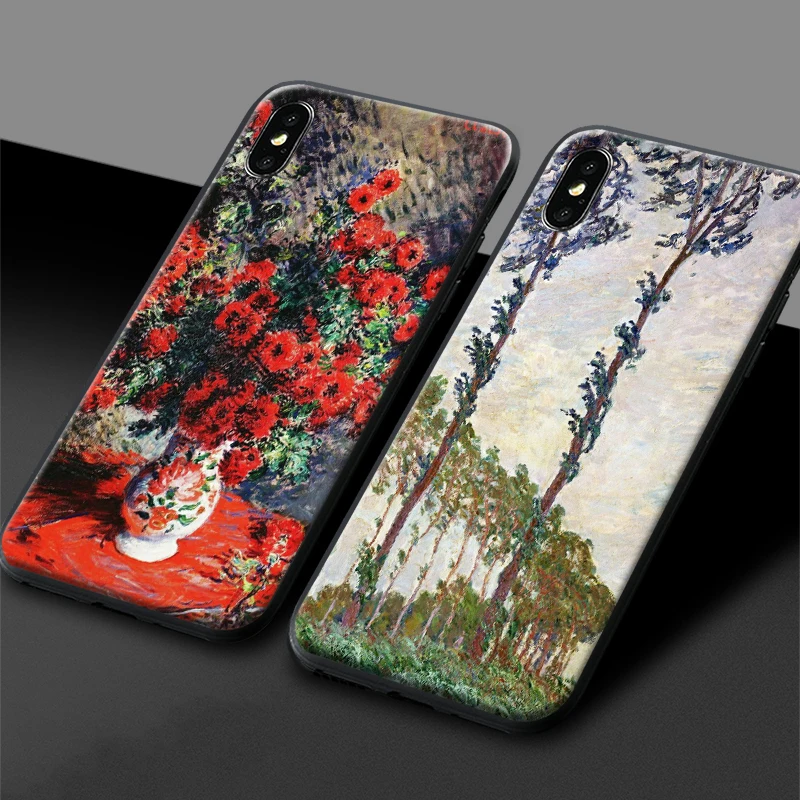 Мягкий силиконовый чехол для телефона Monet с подсолнухами пейзажем
