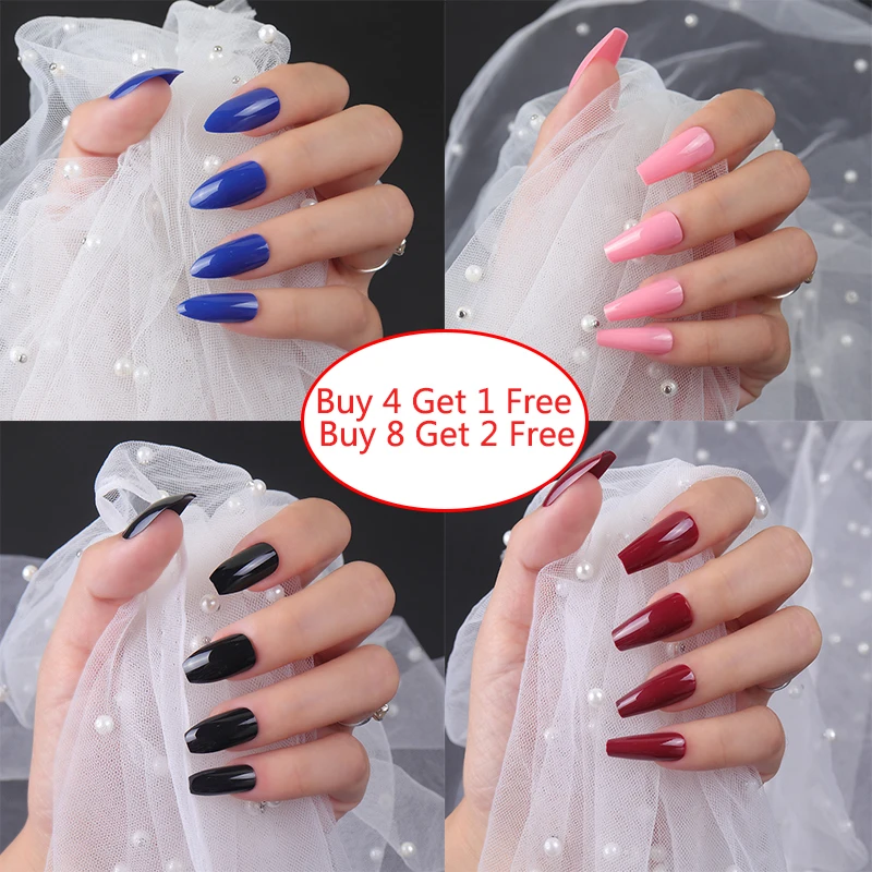 

24Pcs False Nails Short Acrylic Nails Set Press On Nails Designs Full Cover Detachable Fake Nail Tips For Nails