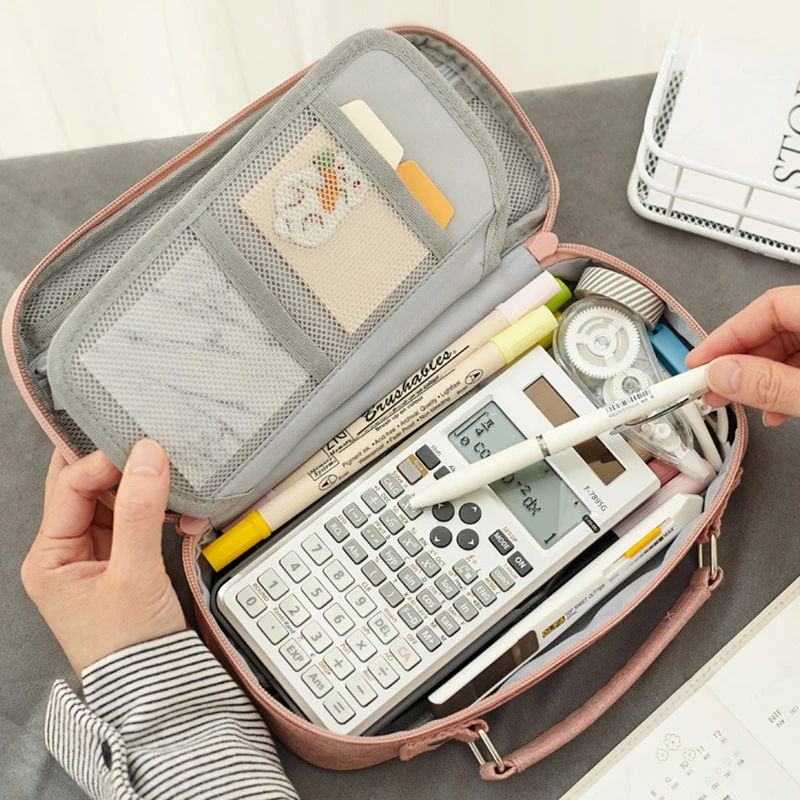 1Pcs Large Capacity Pencil Case Kawaii Pencilcase School Pen Supplies Bag Box Pencils Pouch Stationery | Дом и сад