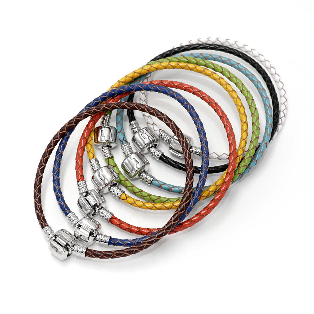 

New Fashion Leather Bracelet Charm Suitable Pandora Style Bracelets for Women Jewelry Making