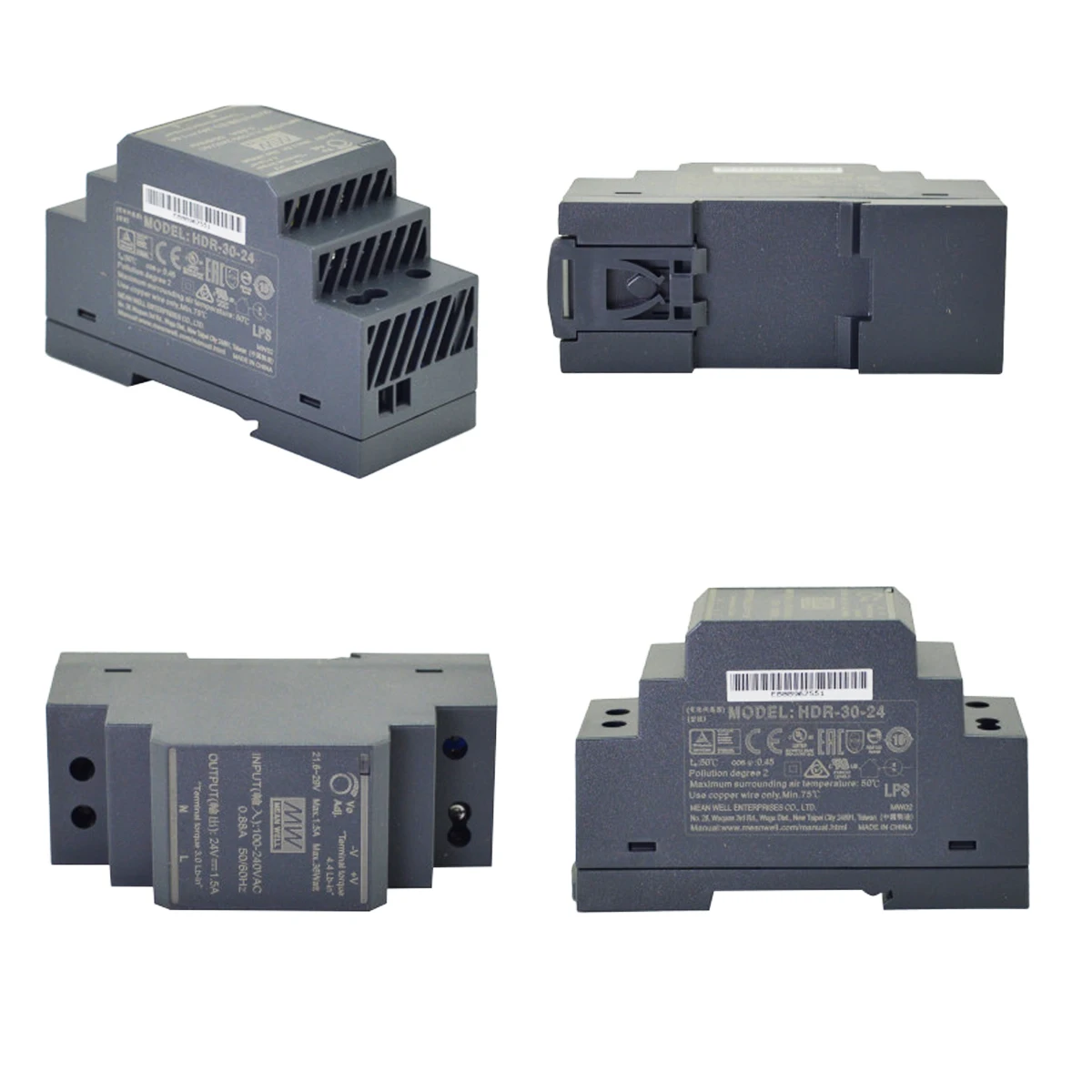 При заказе 1-10 штук товара Mean Well! HDR-30-12 Series 5V 12V 15V 24V 48V 15W 30W 36W ультра тонкий