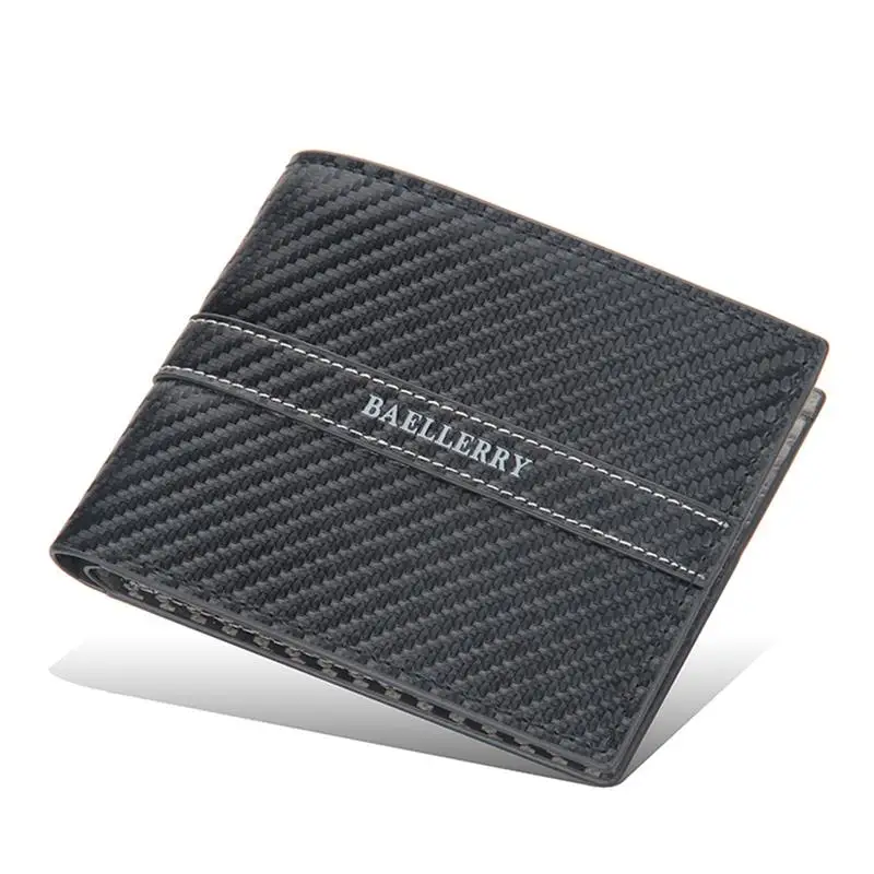 

Fashion Men's Wallet Money Bag Solid Color Leather Business Short Wallet Wallets Multi-card Soft Purse Coin Bag