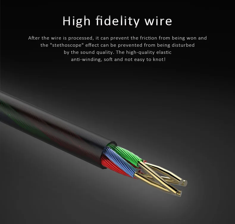 Наушники-вкладыши D6 проводные 3 5 мм четырехъядерный процессор двухдвижущаяся