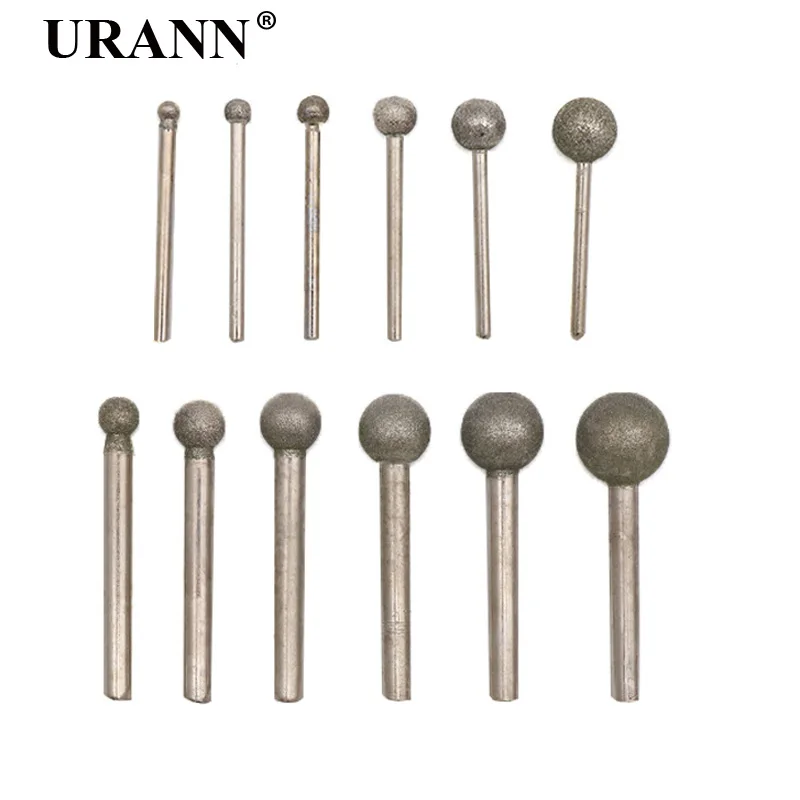 URANN 1 шт. 3 мм 6 хвостовик сферическая головка алмазное шлифовальное долото с