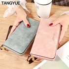 Длинный кожаный женский кошелек, Женский кошелек, роскошный бренд, винтажный большой женский кошелек, Женский кошелек для карт на молнии, монета, портмоне