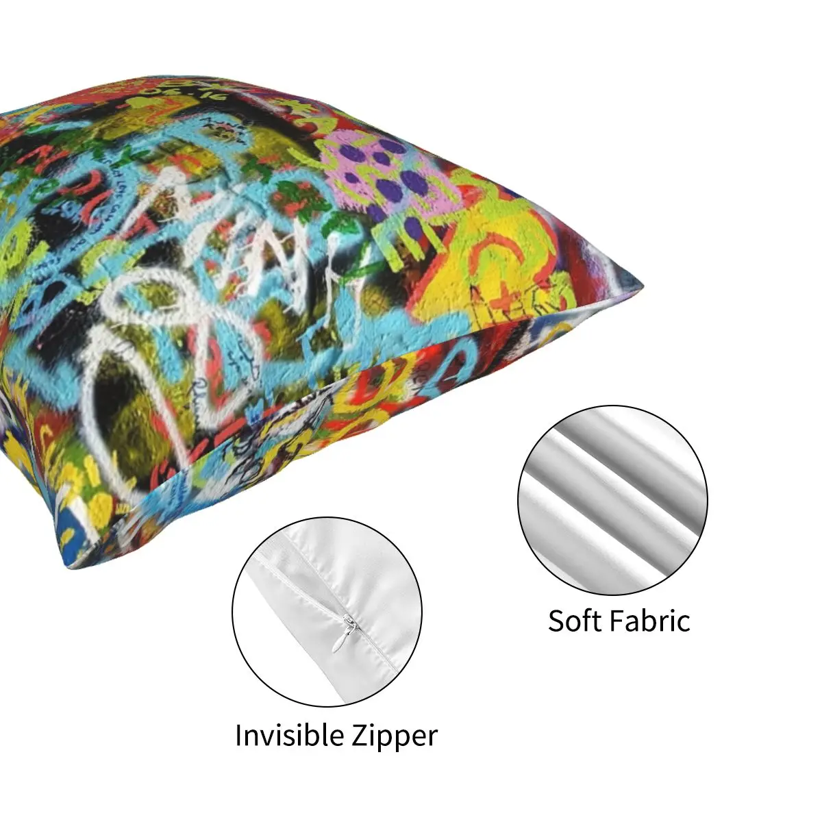 Уличный арт подушка с граффити чехол трафареты &quotБэнкси&quot Спрей поп