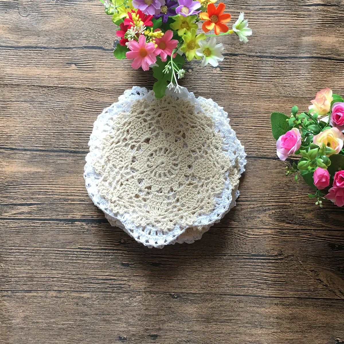 12 шт. кружевные салфетки ручной работы для украшения стола 6-8 дюймов 100% винтажные