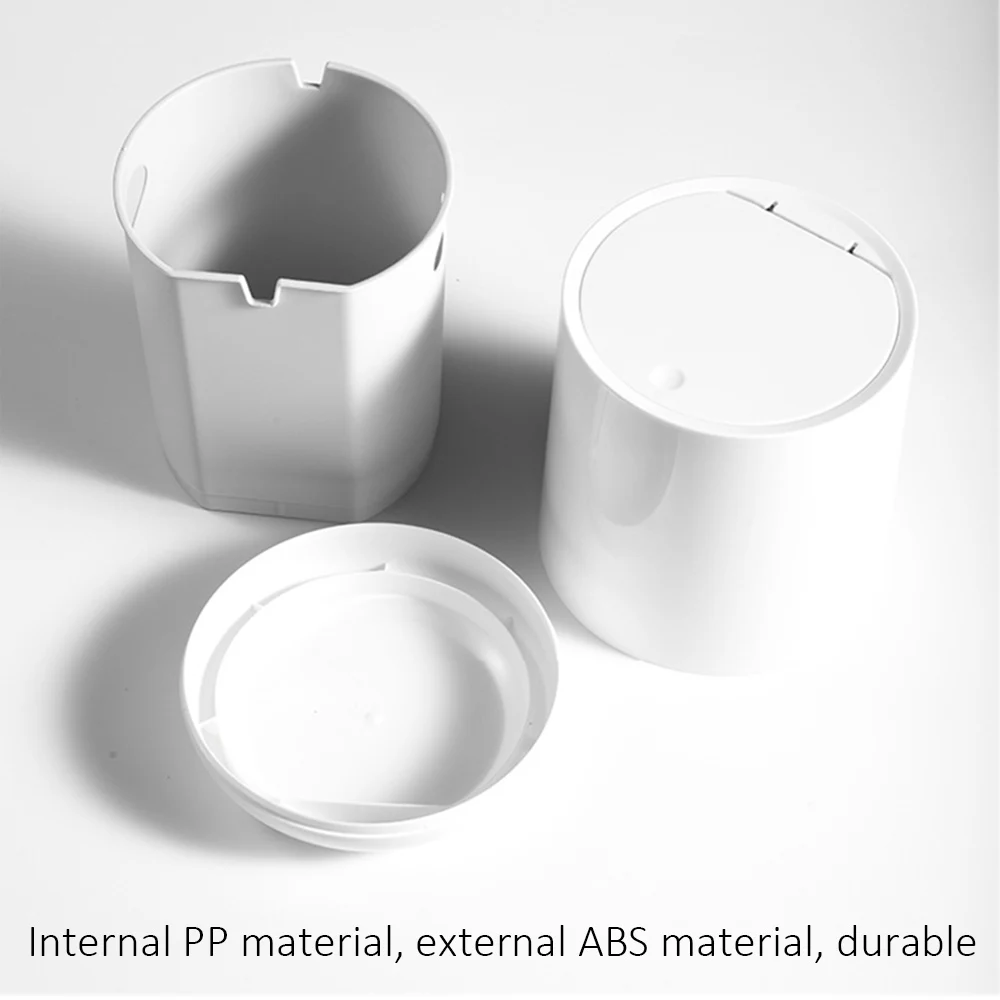 

White/Gray Small Waste Bin Desktop Garbage Basket Home Table Plastic Office Supplies Trash Can Dustbin Sundries Barrel Box