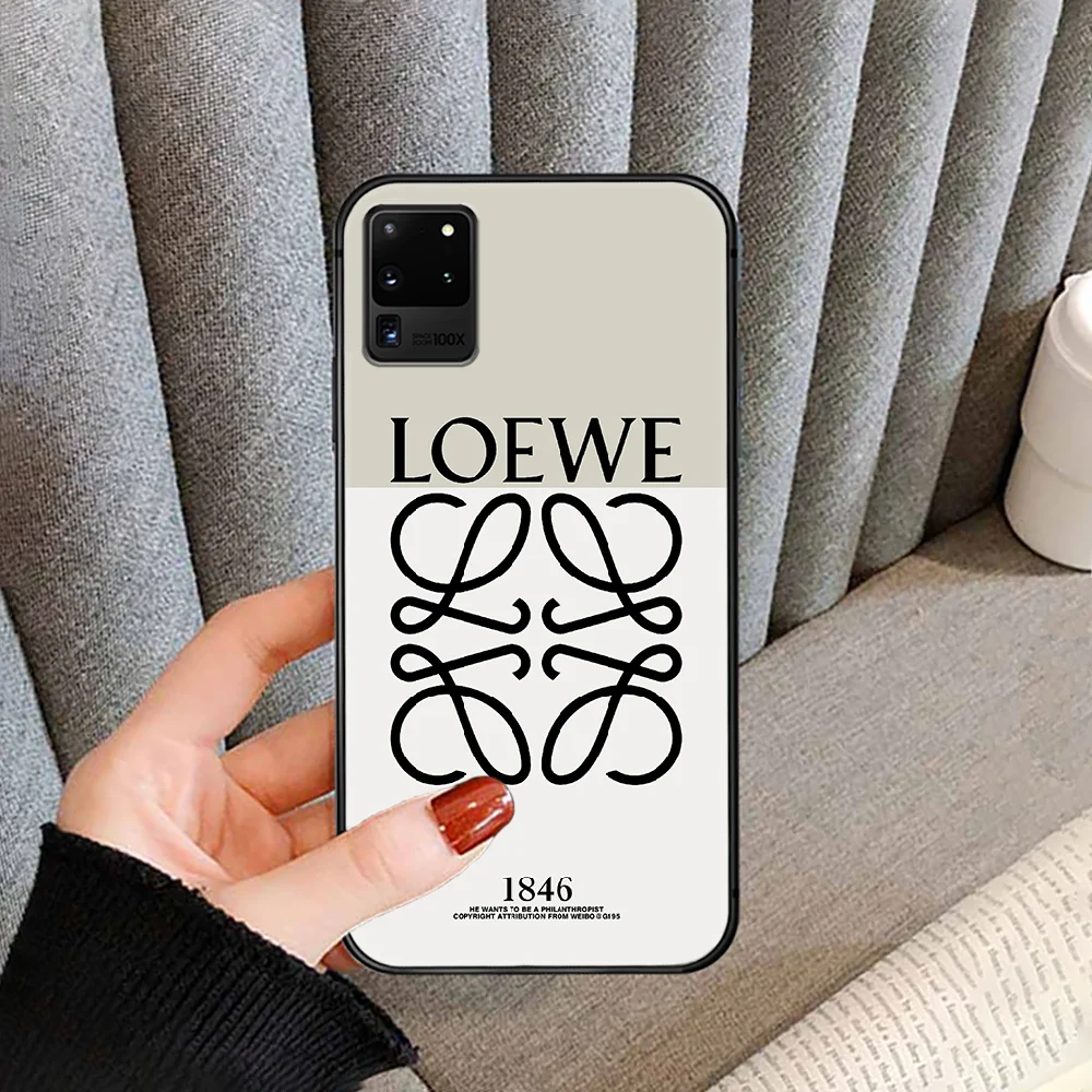 

Spanish Luxury Brands Phone Case Cover For For SamSung Galaxy S Note 7 8 9 10 20 Uitra Plus E Lite Black black Waterproof Luxury