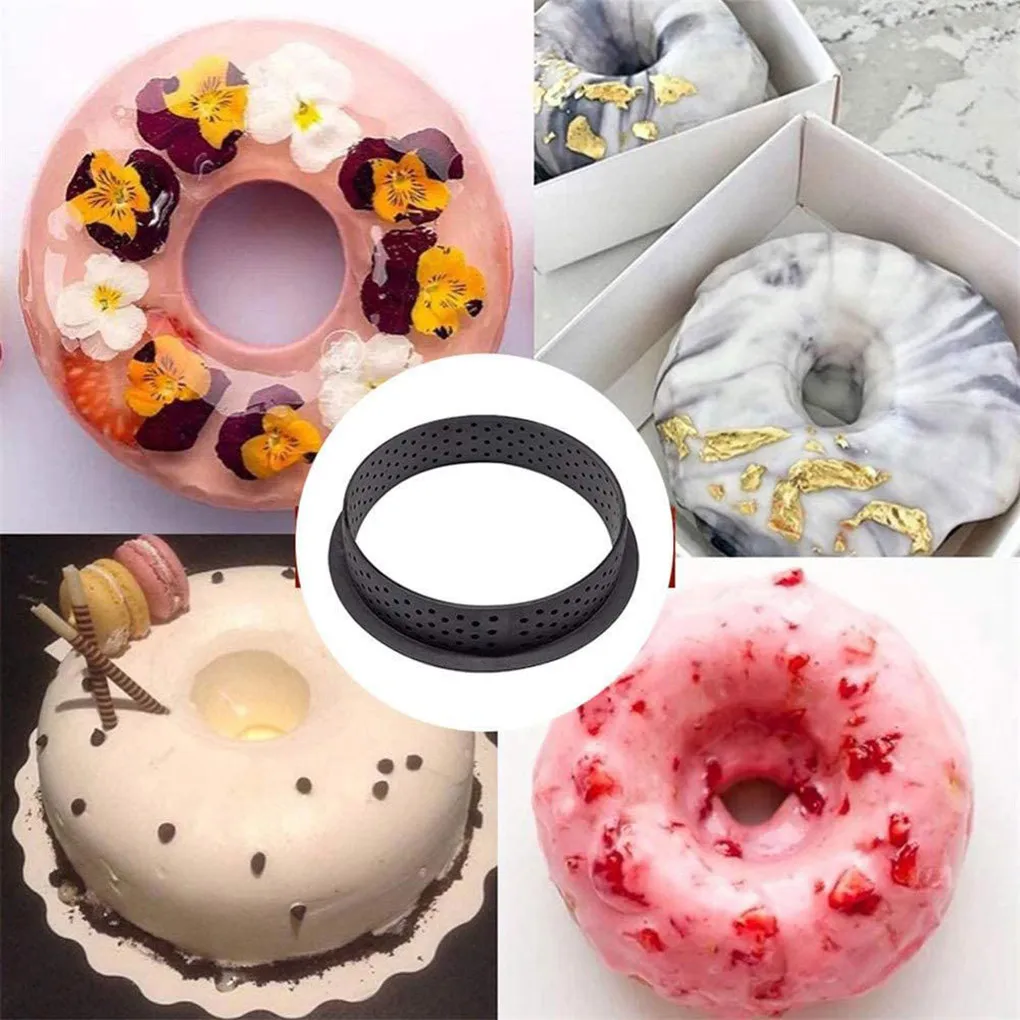 Herramientas de cocina para hornear moldes DIY, accesorios para postres, pasteles, anillo de pasteler&iacute;a, molde para Mousse, molde de cocina circular, 8 Uds.-2