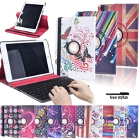 for ipad mini 123 tablet smart cover rotating 360%c2%b0with auto wake up sleep pu leather flip stand casebluetooth keyboard