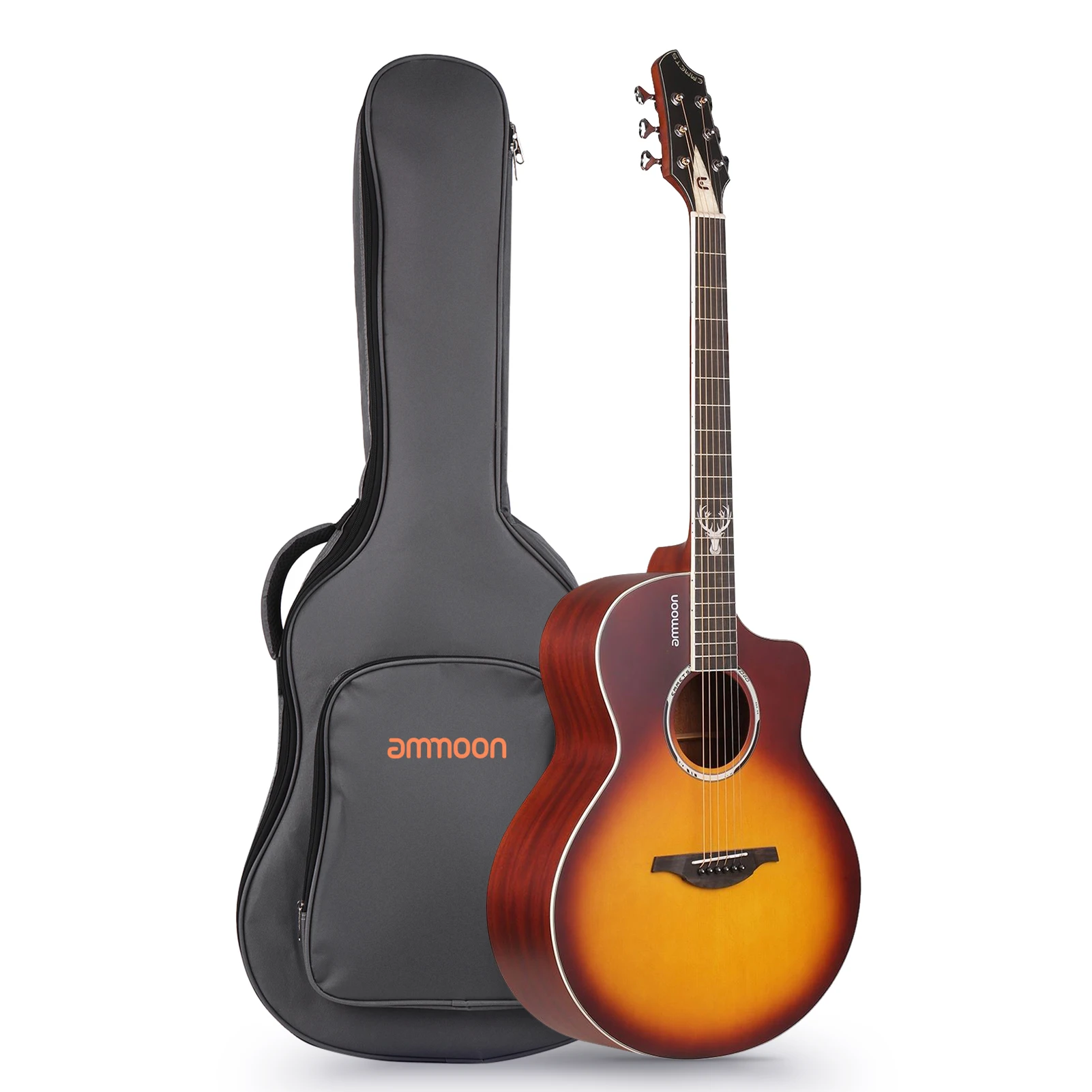 Комплект акустической народной гитары 41 дюйм с вырезом и сумкой для