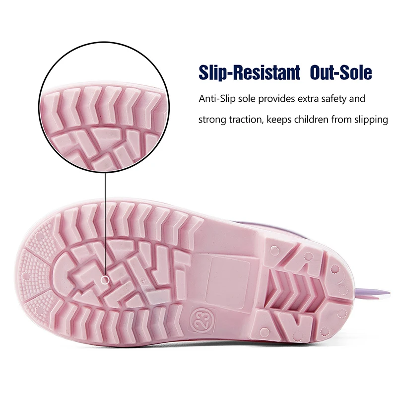 DRIPDROP детские резиновые сапоги для мальчиков и девочек Водонепроницаемые с