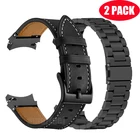 Ремешок без зазора из нержавеющей стали для Samsung Galaxy Watch 4 Classic 46 мм 42 ммWatch 4 44 мм 40 мм, металлический кожаный браслет