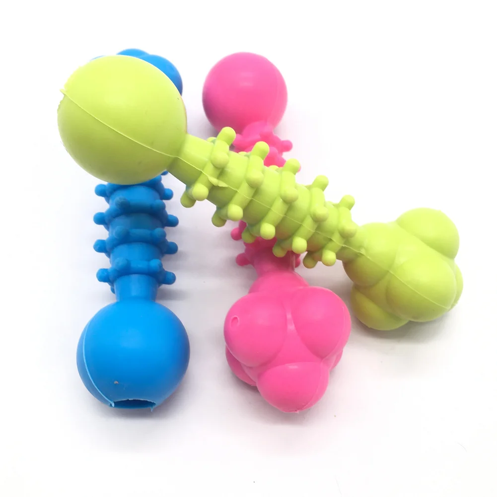

Fun Game Tpr Pet Toy Chew Dog Toy Teddy Puppy Non-toxic Healthy Chew Interactive Rubber Nipple Bone Molar Teeth Cleaning Toy