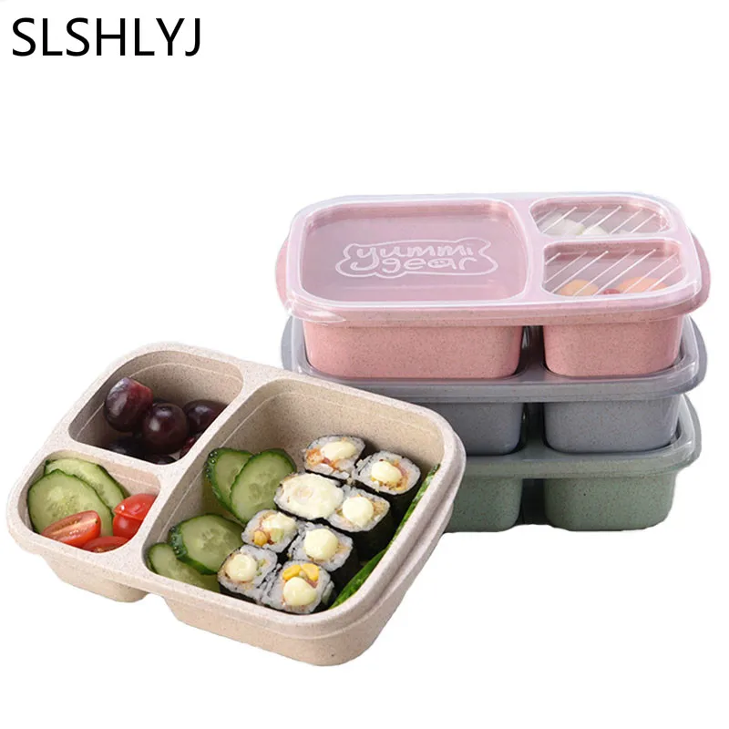 Ланч-бокс из пшеничной соломы посуда для микроволновой печи бэнто-бокс