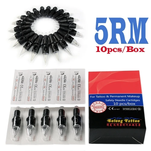 10pcs Solong 5RM/7RM/9RM/11RM Disposable Round Curved Magnum RM For Tattoo Rotary Pen Cartridge Needles Sterile Supply | Красота и
