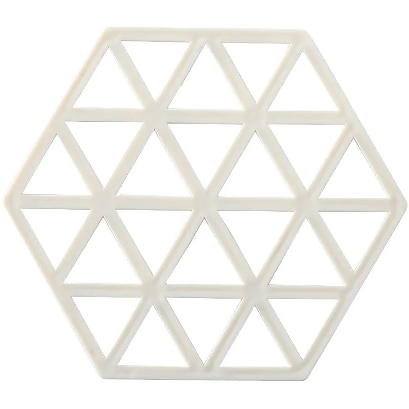

Silicone Heat-insulated Bowl Placemat Coaster Hexagon Silicone Mats Pad Tableware Insulation Mat Kitchen Tools Home Table Decor
