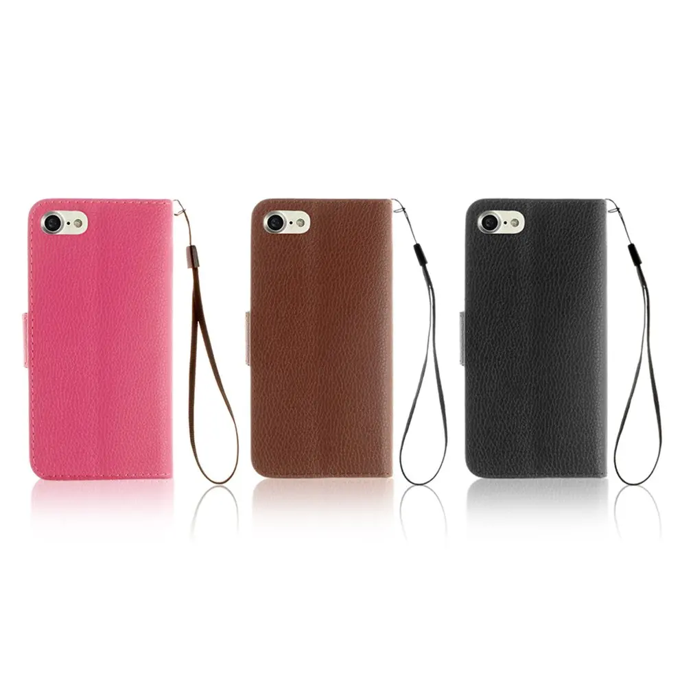 Lightweight PU Leather Case Flip Type Stand Design Smart Phone Full Protective Cover Suitable For iPhone7 | Мобильные телефоны и