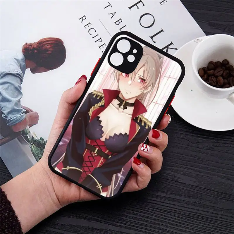 

Azur Cartoon Lane game Luxury Phone Case Transparent Matte for iPhone 7 8 11 12 s mini pro X XS XR MAX Plus cover funda