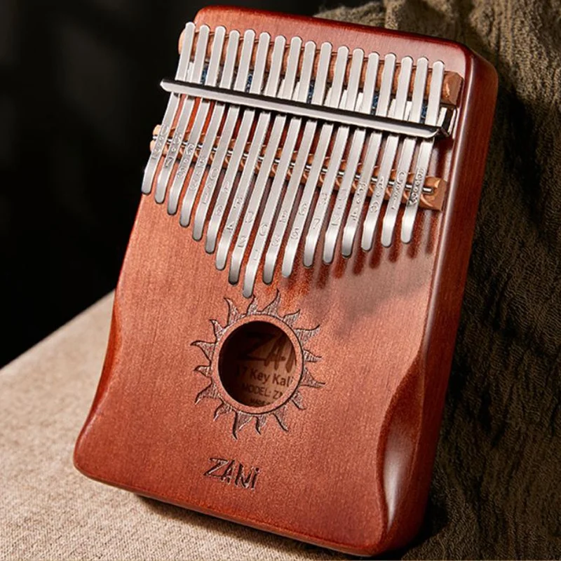 

ABGZ-ZANi Kalimba Thumb Piano 17 Keys Finger Portable Mbira Sanza with Sticker Tuning Hammer Gift for Kids Adults Beginners