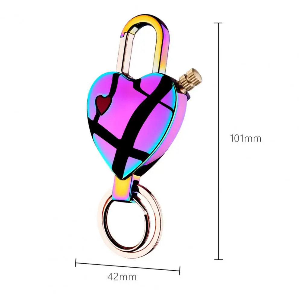 

HOT SALESPortable Heart-Shaped Design Metal Permanent Keychain Lighter Gift Supplies