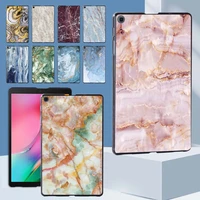 case for samsung galaxy tab a 10 1 inch 2019 t510t515 marble pattern plastic shockproof tablet hard shell back coverstylus