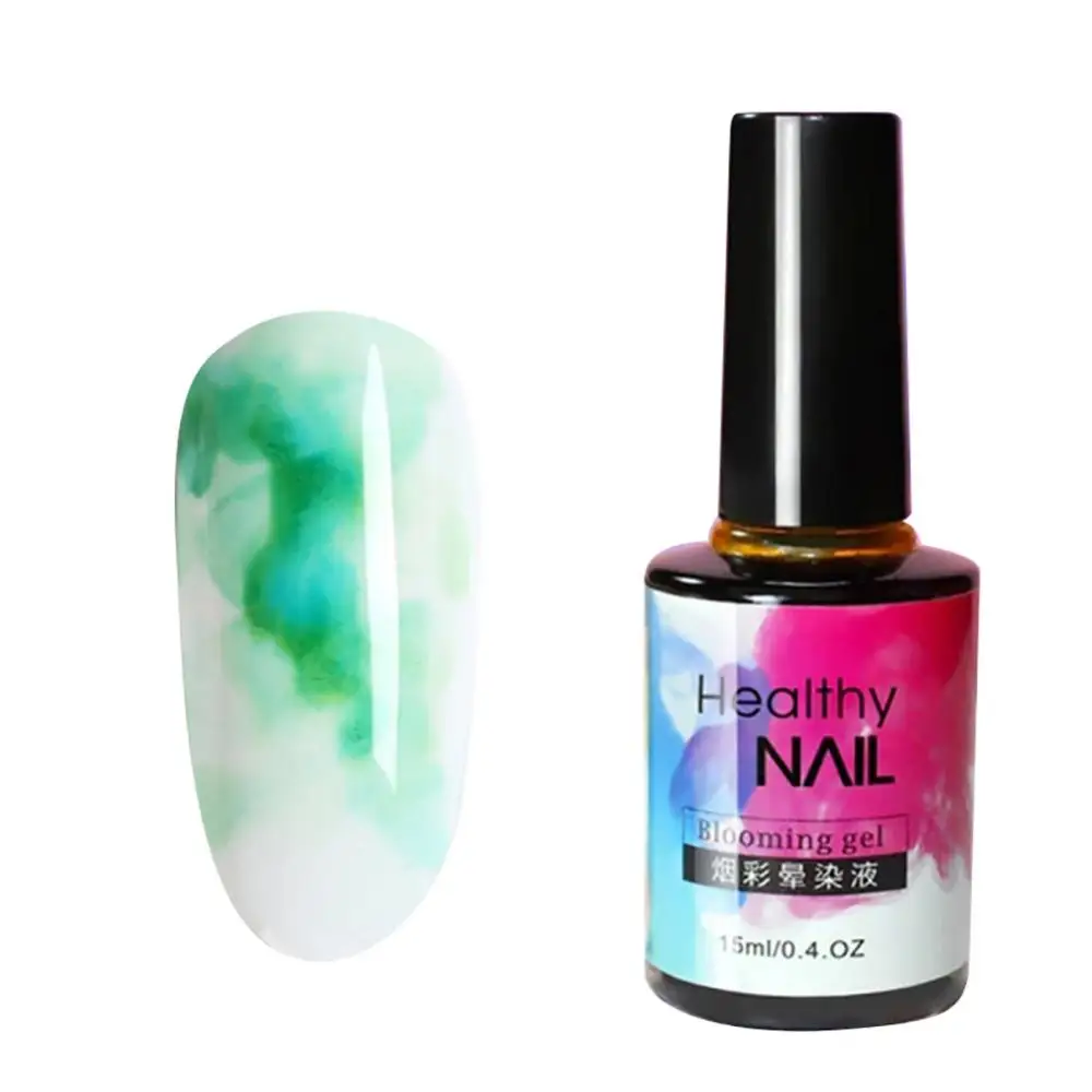 

DIY Watercolor Ink Polish Blooming Nail Art Gel Smoke Effect Smudge Varnish