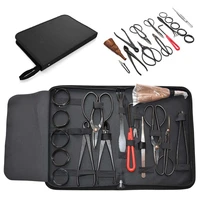 16pcs garden bonsai tool set carbon steel kit cutter scissors with nylon case hanw88
