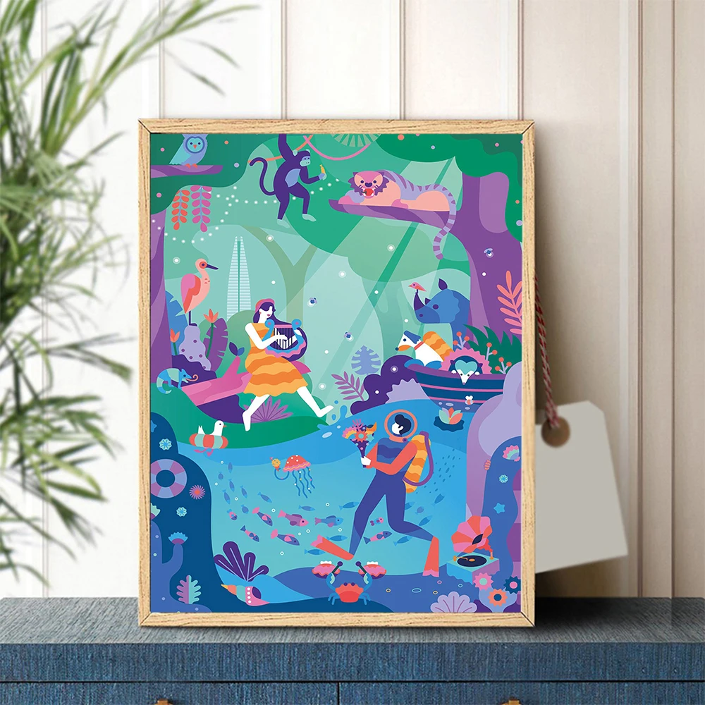 Скандинавский абстрактный современный Hd Печатный пейзаж плакаты постеры для