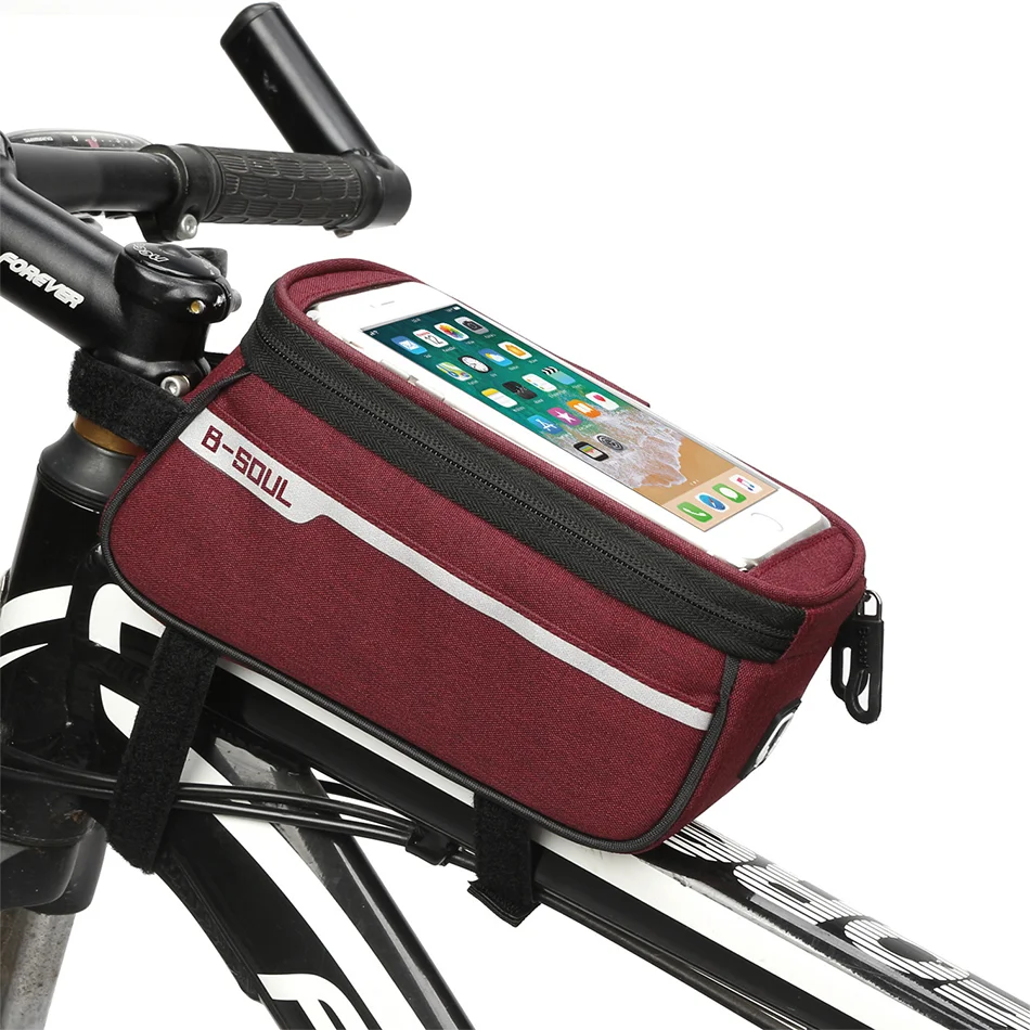

Bicycle Waterproof Front Frame Touch Screen Phone Bag Mountain Road Bike Cycling MTB Top Tube Pannier Handlebar Pack Accessories